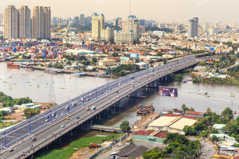 The City Hochiminh Wave Saigon Vietnam