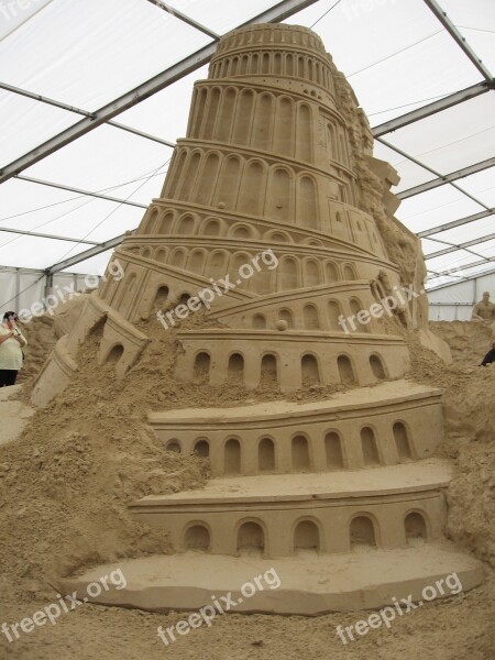 Tower Sand Picture Sculpture Free Photos