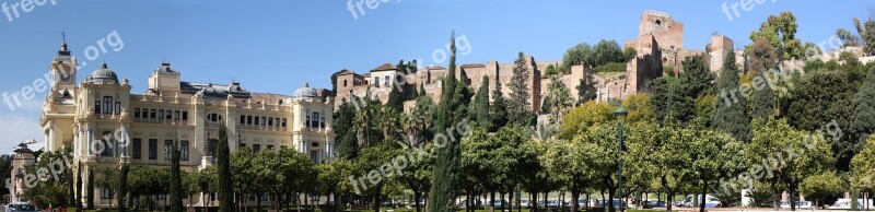 Panorama Spain Costa Del Sol Malaga Alcazaba