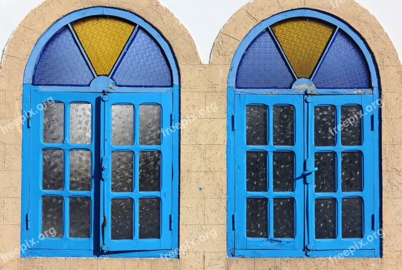 Windows Stained Glass Colorful Architecture