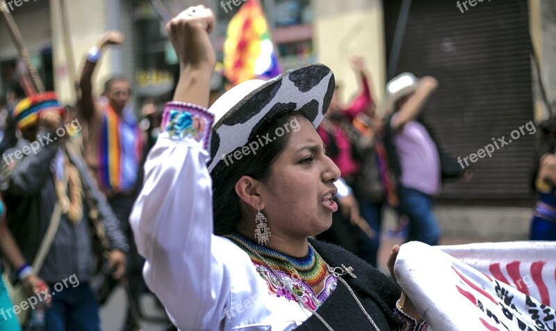 March Indigenous Women Saraguro Peoples Free Photos