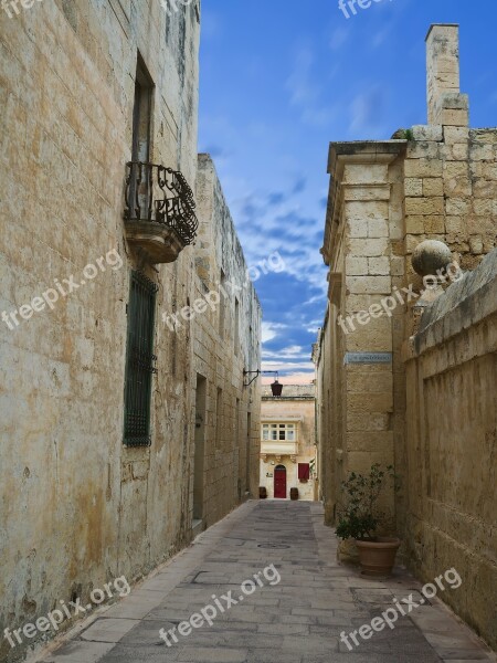 Mdina Alley Medina Malta Valletta