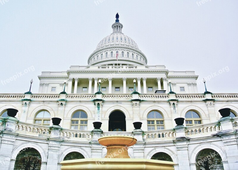 Capitol Usa Washington City Sky