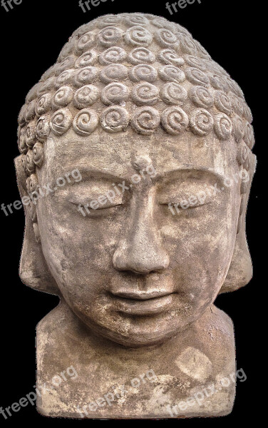 Buddha Figure Ceramic Head Face