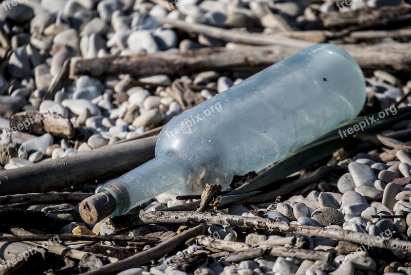 Bottle Beach Glass Message Discovery