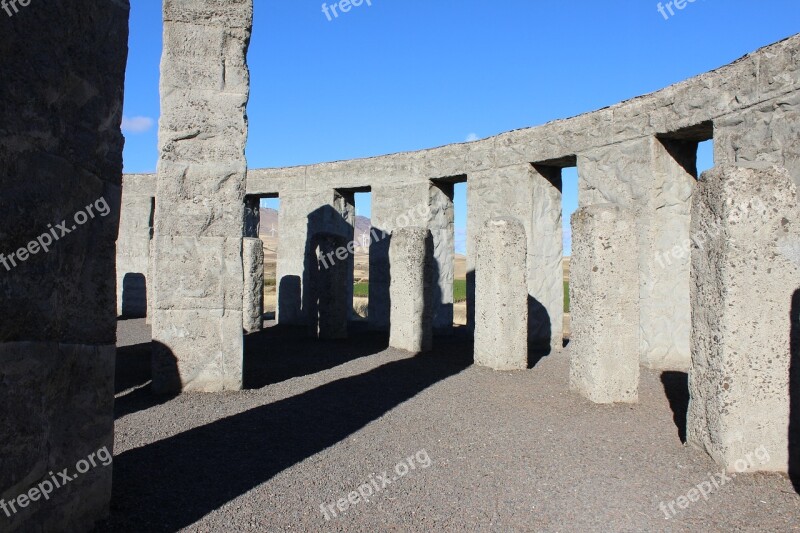 Columbia Gorge Usa Stonehenge Architecture Historic Monument