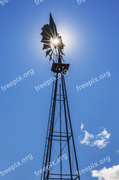 Windmill Sun Burst Sun Burst Landscape