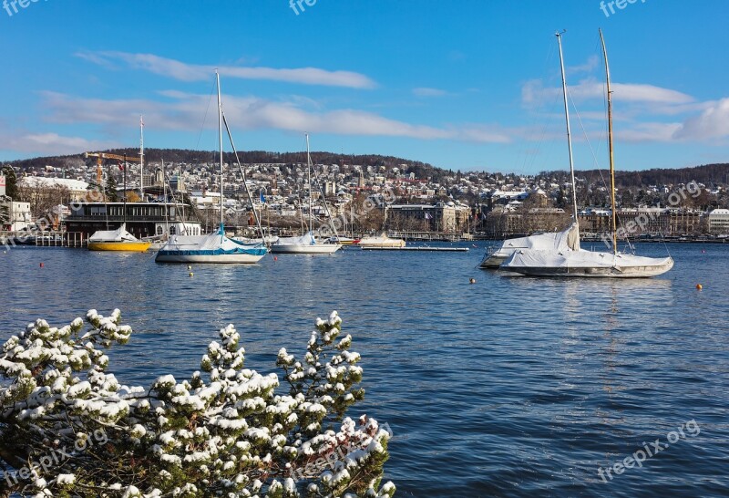 Zurich Switzerland View City Lake Zurich