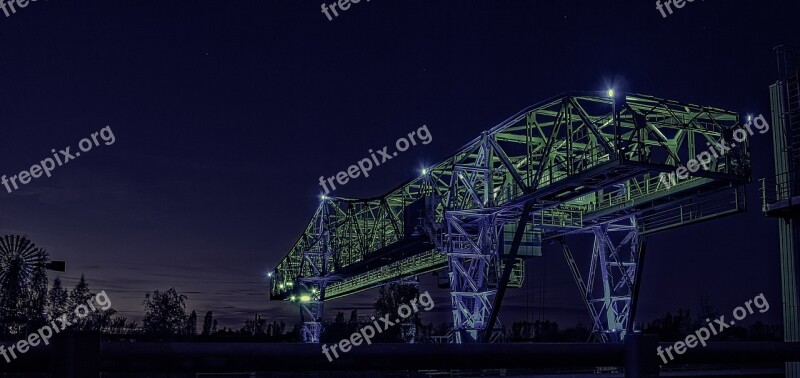 Ruhr Area Labadu Industrial Park Dusk Duisburg