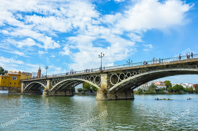 Bridge Triana Seville Andalusia Spain