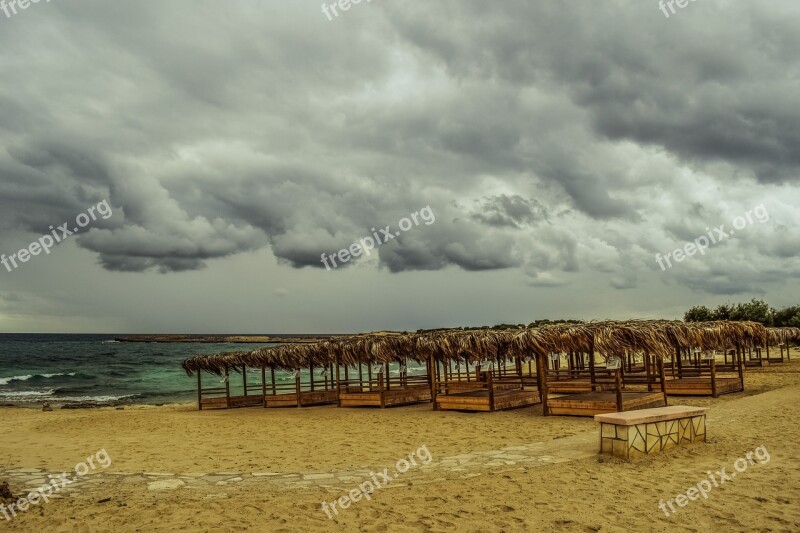 Beach Empty Autumn Out Of Season Sea