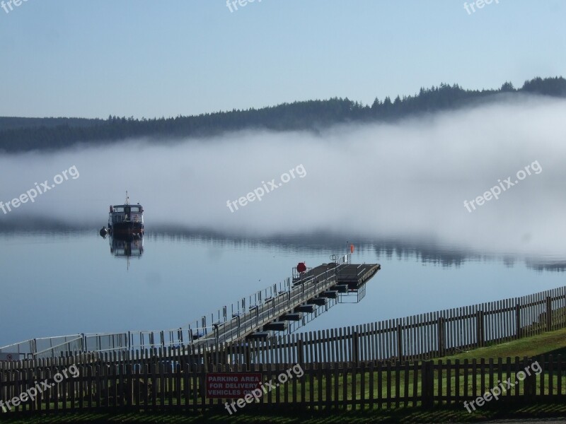 Lake Mist Water Morning Northumberland