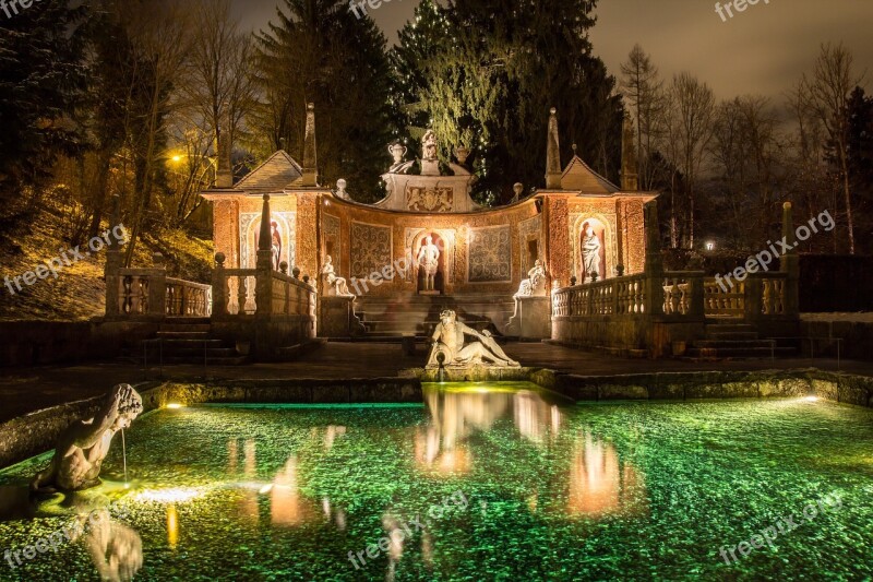 Hellbrunn Water Games Schloss Hellbrunn Stone Figure Pond