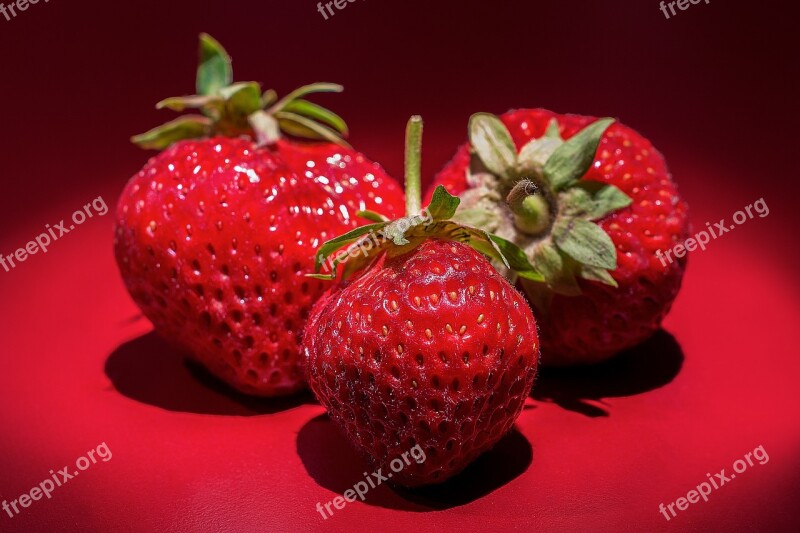 Strawberries Fruits Red Fruit Sweet