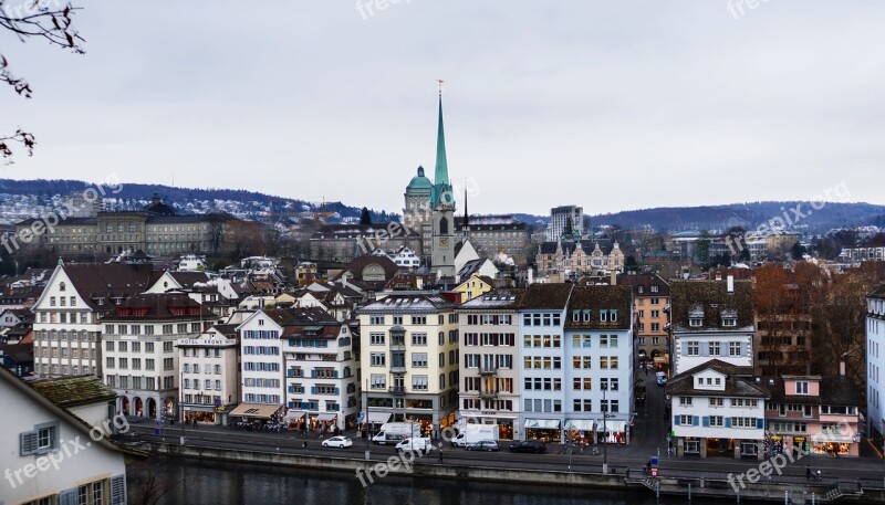 Fraumünster Church Cathedral Zurich Limmat