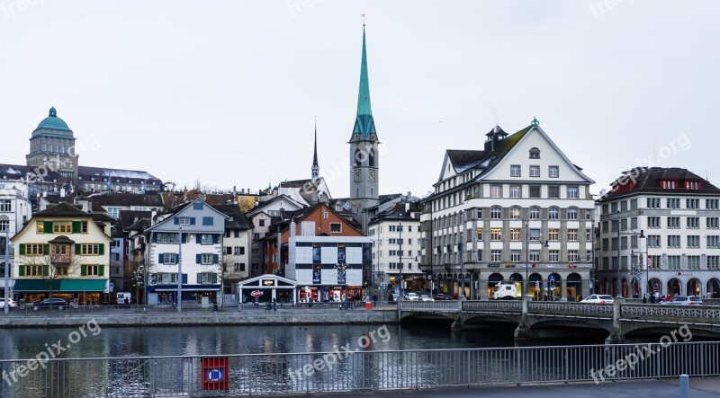 Fraumünster Church Cathedral Zurich Limmat