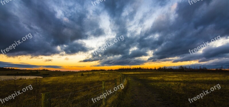 Sunset Mining Industrial Coal Sky