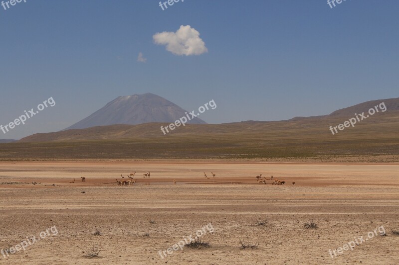 Lama Mountains Desert Landscape Cloud