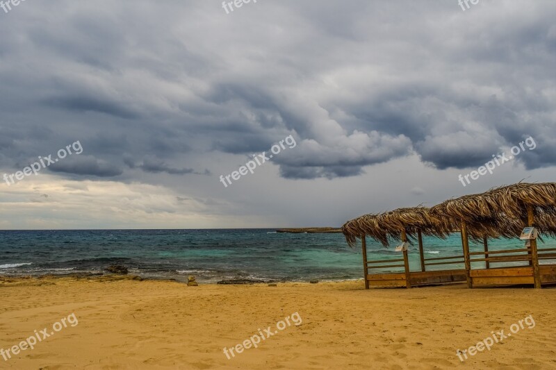 Beach Empty Autumn Out Of Season Sea