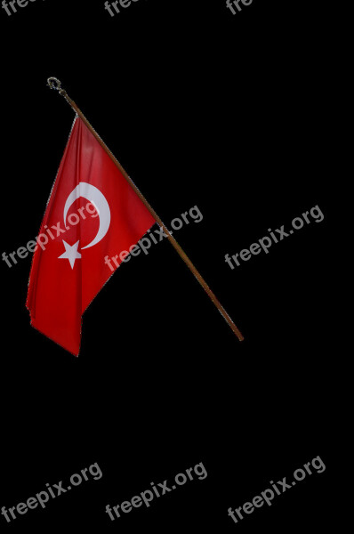 Turkish Flag Turkey English Flag Moon And Star