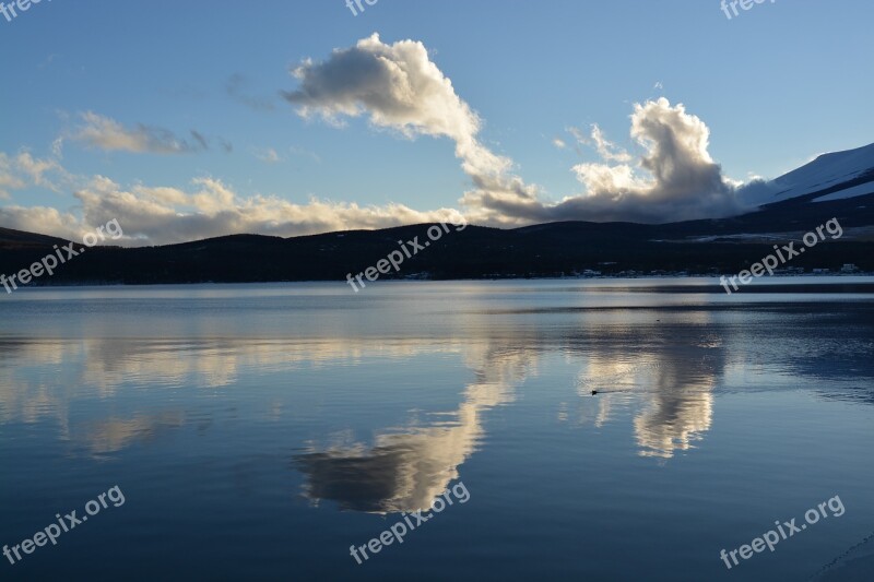 Lake Yamanaka Mt Fuji Cloud Free Photos