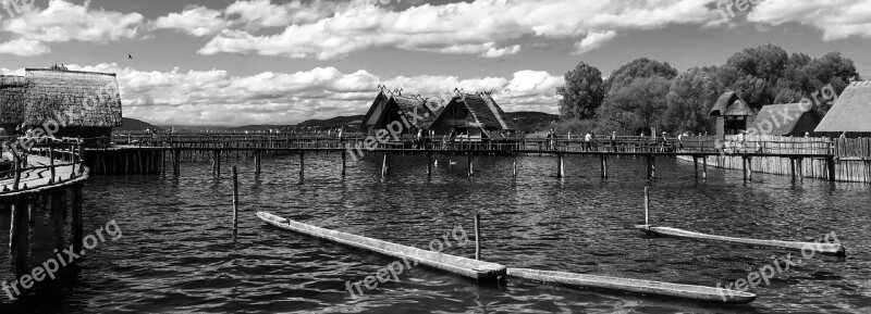 Lake Constance Unteruhldingen Stilt Houses Open Air Museum Pile Dwelling Museum