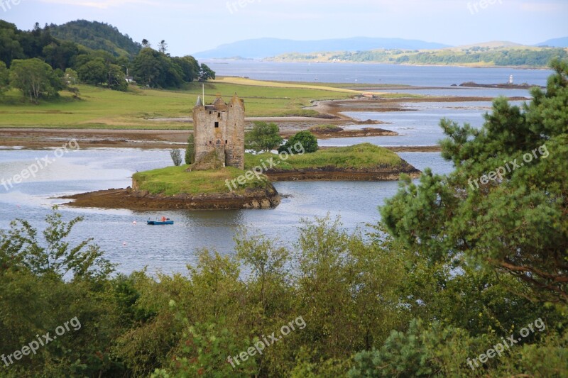 Scotland Stalker Castle Landmark Historical Argyll