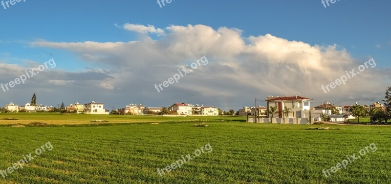 Cyprus Paralimni Town Houses Landscape