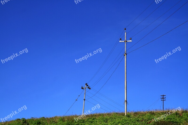 Electric Post Nature Kerala Blue Sky Electric