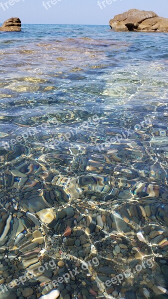 Beach Rocky Beach Rocks Under Water Rocky Water