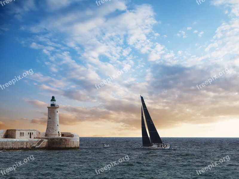 Yacht Malta Harbor Europe Tourism