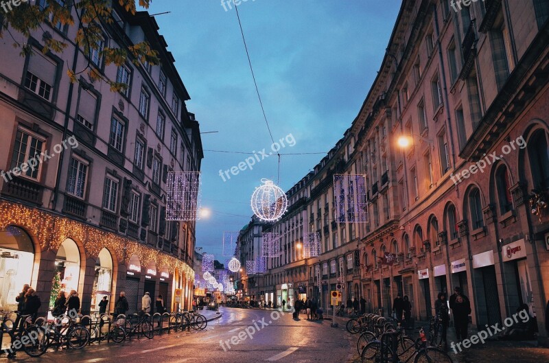 Strasbourg Christmas Street Free Photos