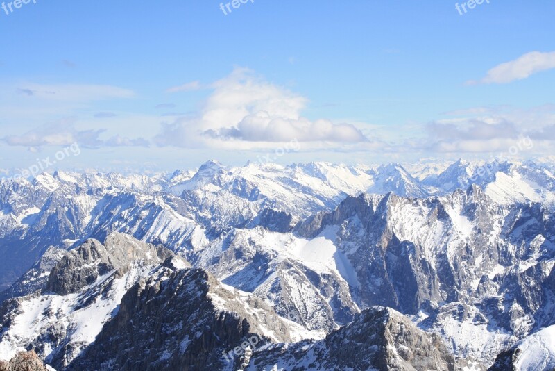 Zugspitze Vacations View Zugspitze Massif Mountain Landscape