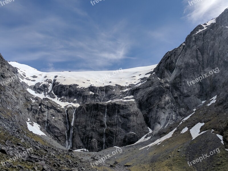 Fiordland National Park Nz New Zealand Mountain Scenic