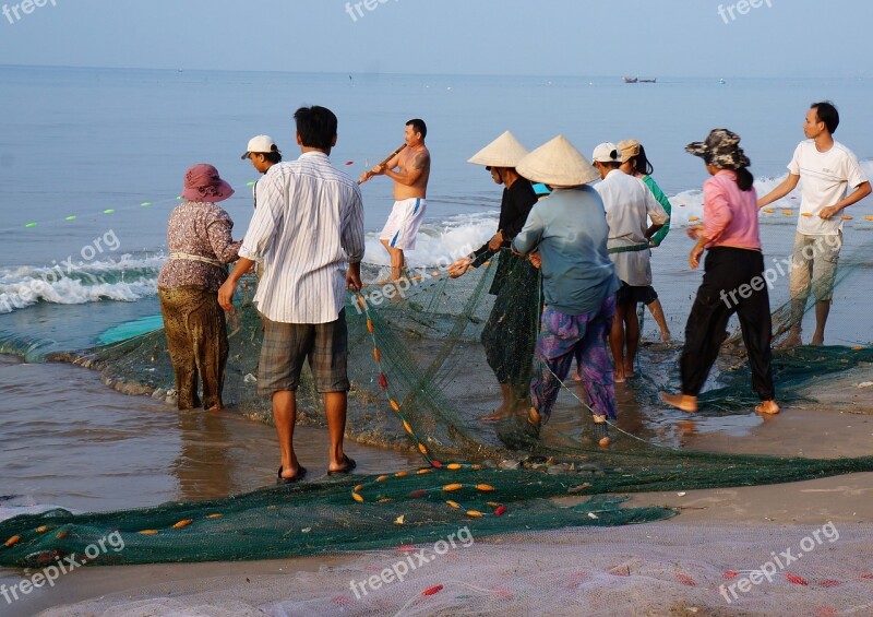 The Fishing Village Drag-net The Sea Life People