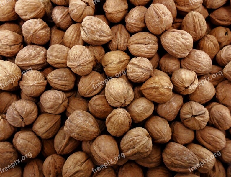 Walnuts Market Texture Background Food