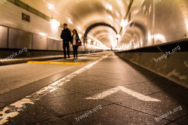 Tunnel Elbe Tunnel Hamburg Light Architecture