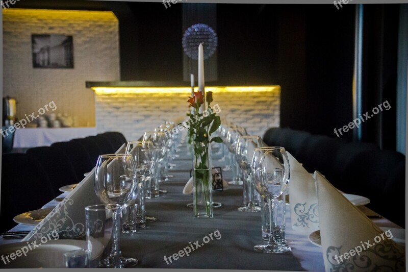 Dining Table A Glass Of Wine Glasses Wine Wedding