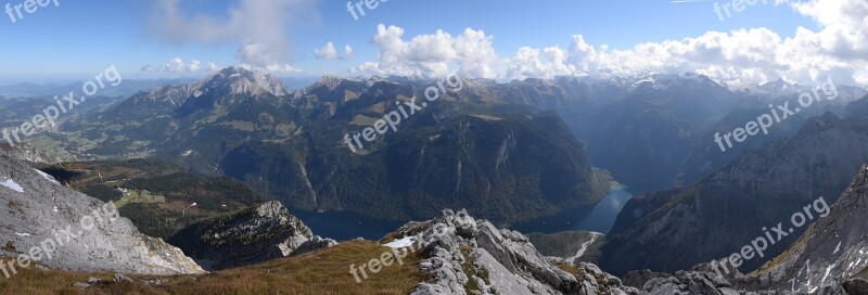 Panorama Mountain Berchtesgaden National Park Königssee