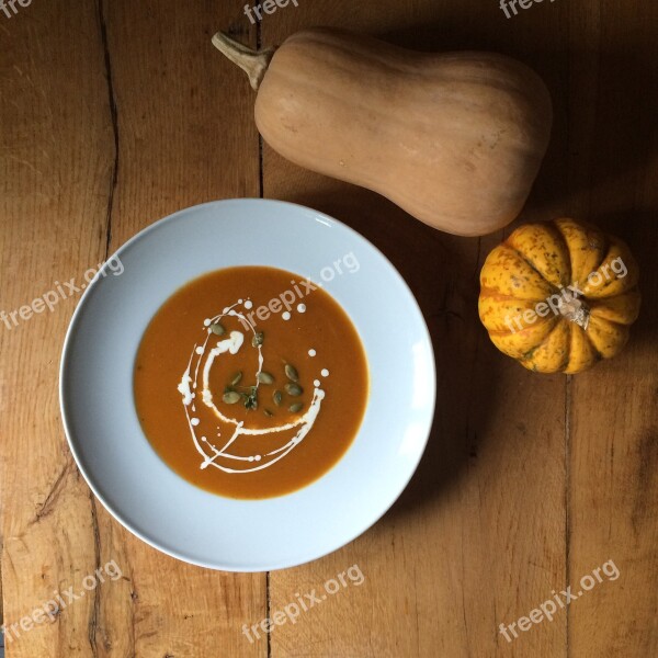 Pumpkin Soup Food Orange Free Photos