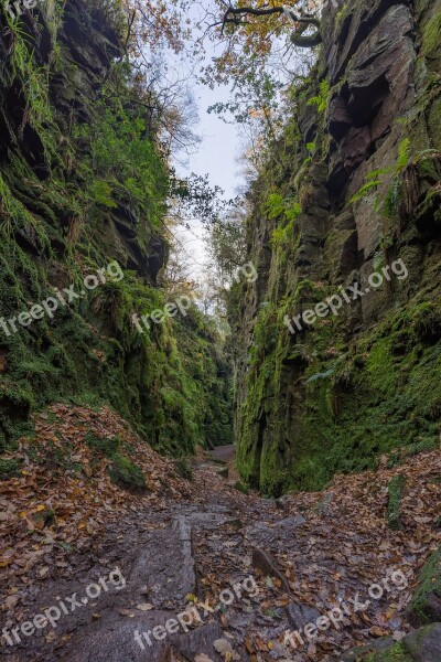 Lud's Church Natural Chasm Landscape Peak National Park Chasm