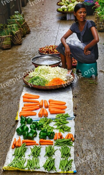 Street Trader Lady Woman Selling