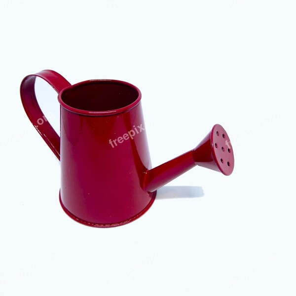 Red Pitcher Metal Pitcher Isolated Negative Space Copy Space