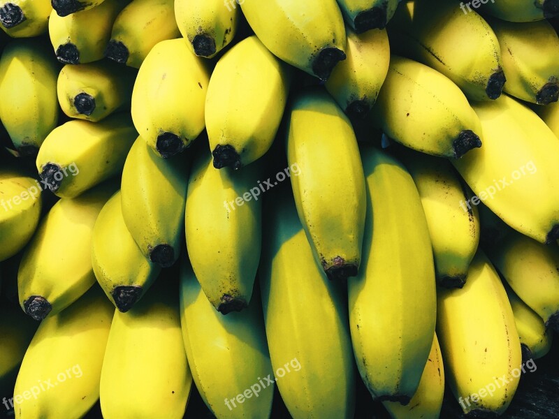 Banana Bananas Fruit Yellow Free Photos