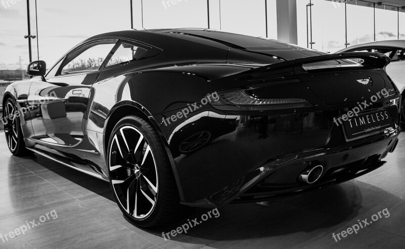 Aston Martin Vanquish Black V12 Fast Speed