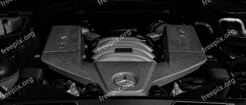 Mercedes C63 Engine M156 Mercedes Car Vehicle