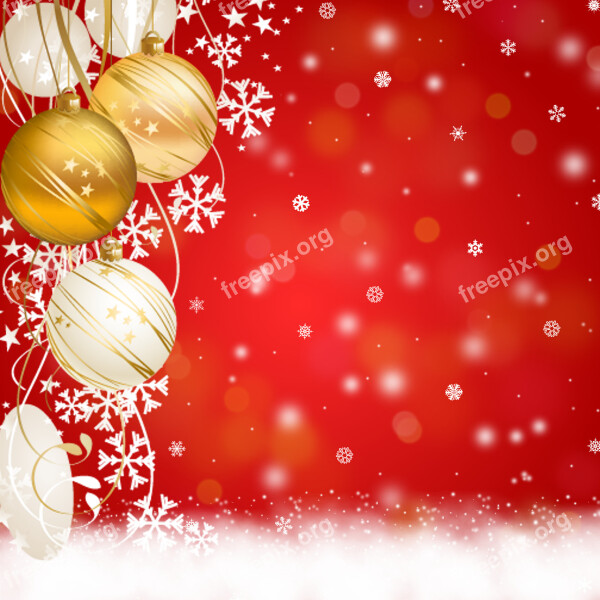 Background Christmas Ornaments Congratulation Merry Christmas Red Background