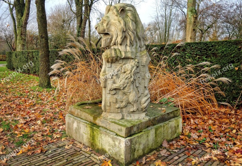 Lion Stone Lion Sculpture Animal Sculpted Animal