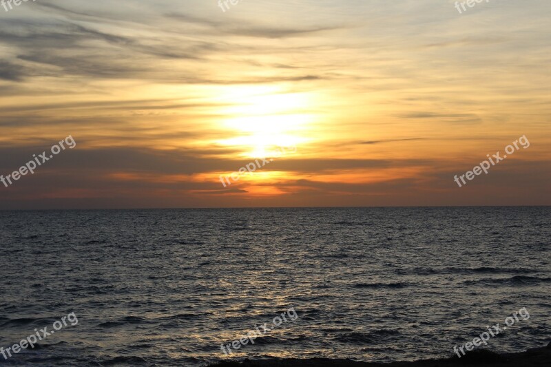 Sunset Sea Salento Summer Free Photos