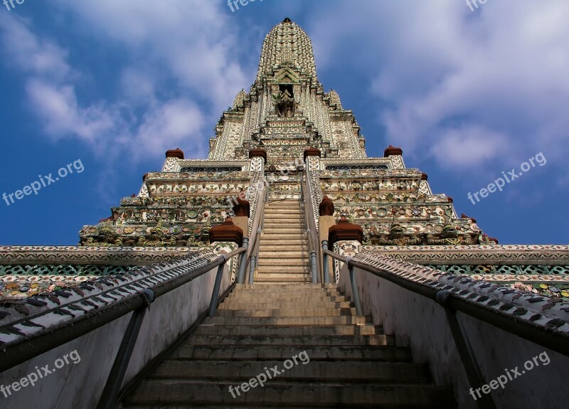 Wat Arun Thailand Bangkok Building Architecture